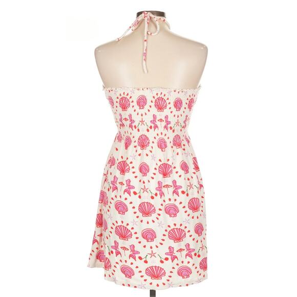 HILL HOUSE Home The Roxie Nap Dress In Mermaid Terry, Pink Seashell Print Large - Picture 2 of 8